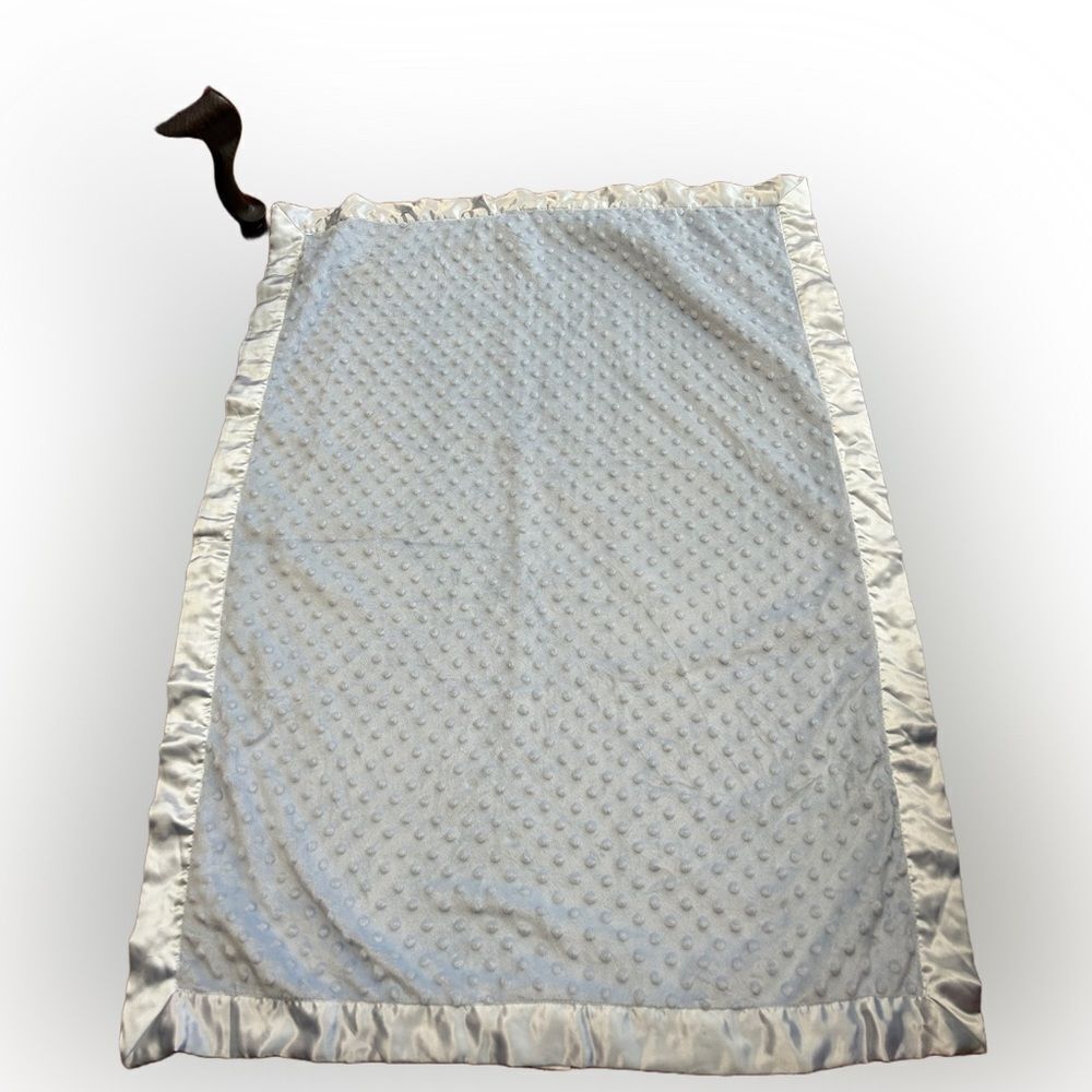 Baby Starters Blue Fleece Satin Baby Blanket Security Blanket